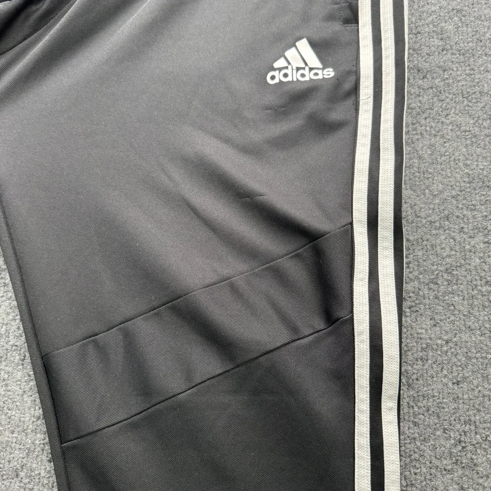 Adidas Tiro Track Pants Mens XL Black White‎ Stripe Climacool Athletic Running